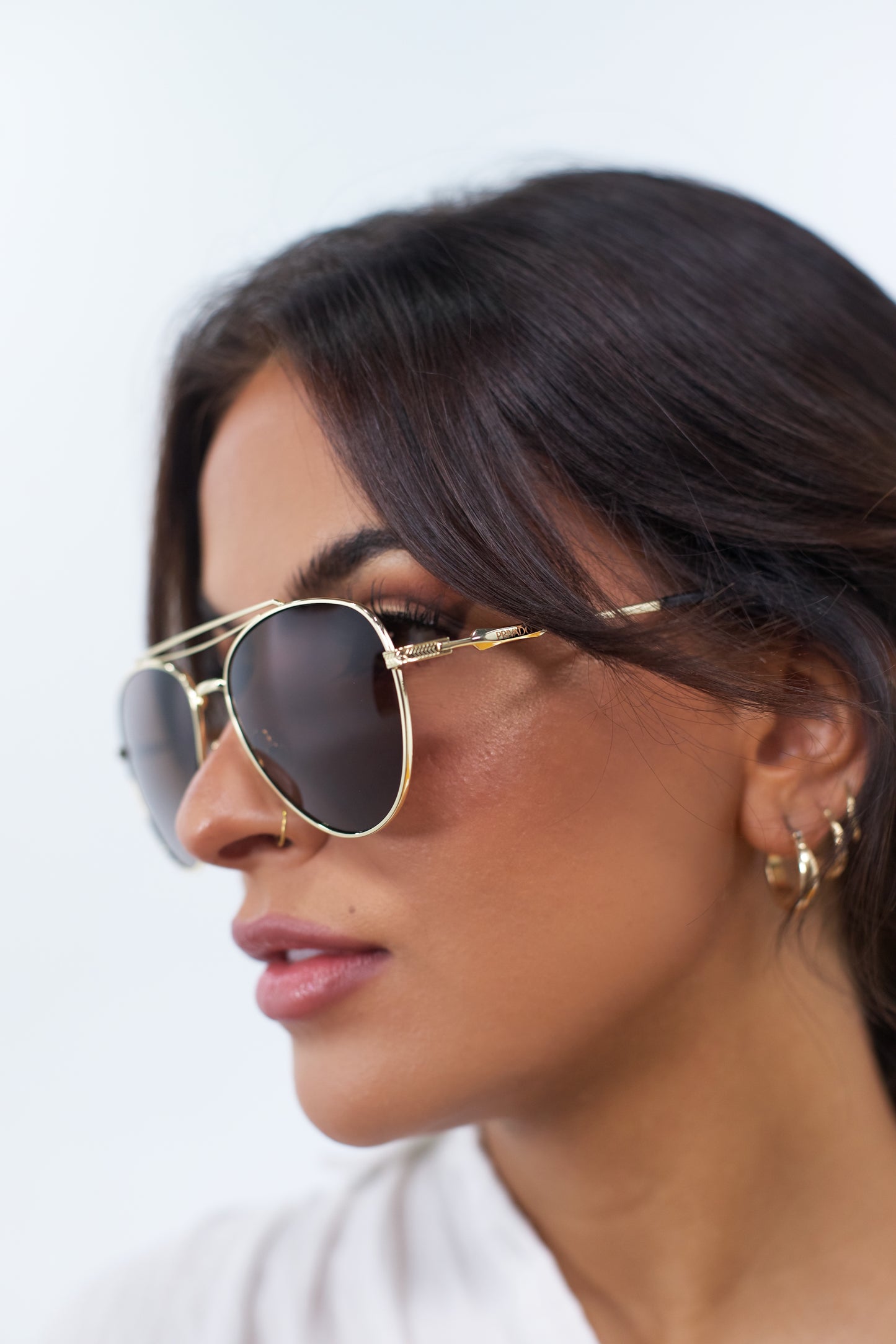 Palau - Metal Aviator Sunglasses - Silver & Gold