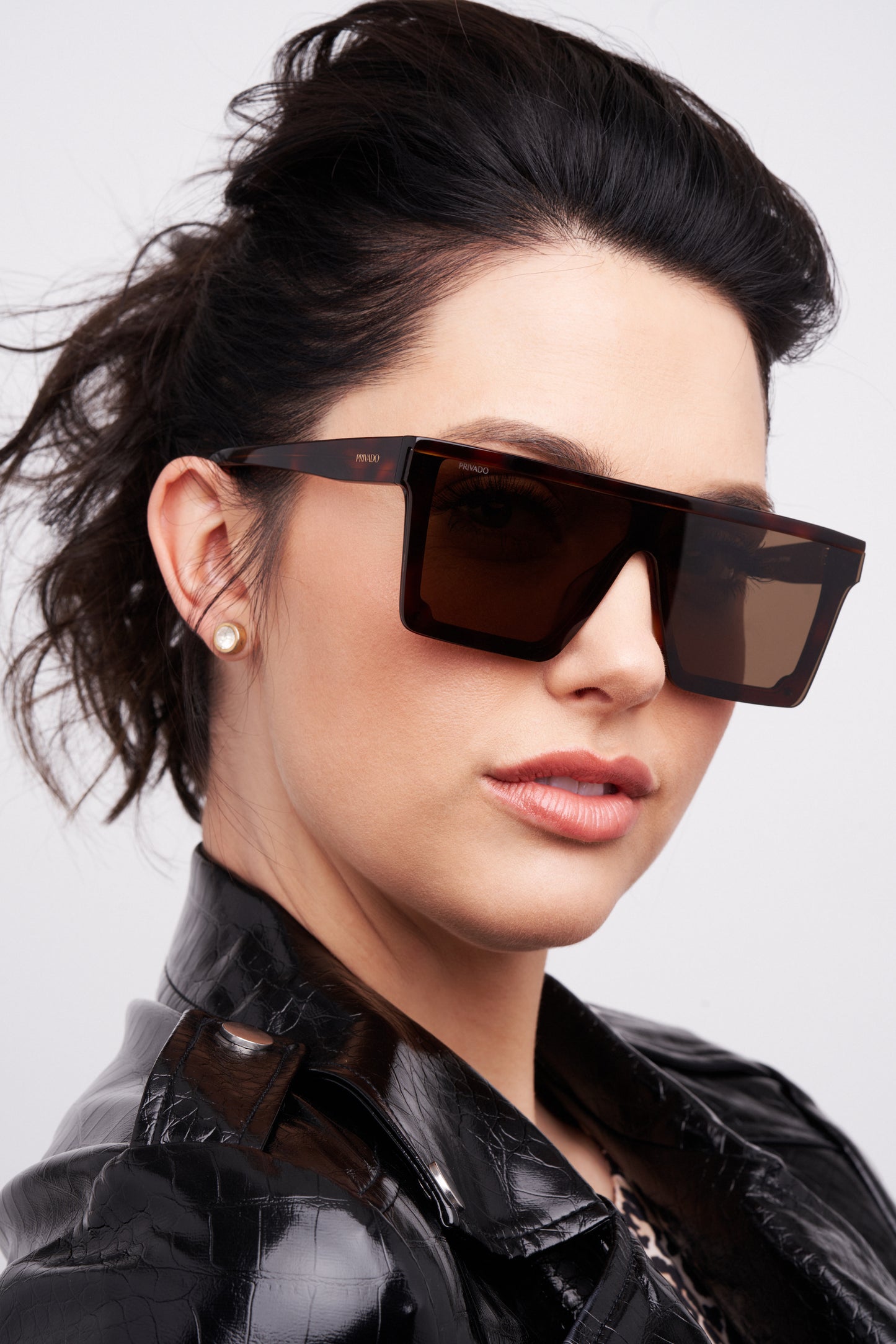 Seductus - Dark Lense Square Sunglasses - Black & Tortoise