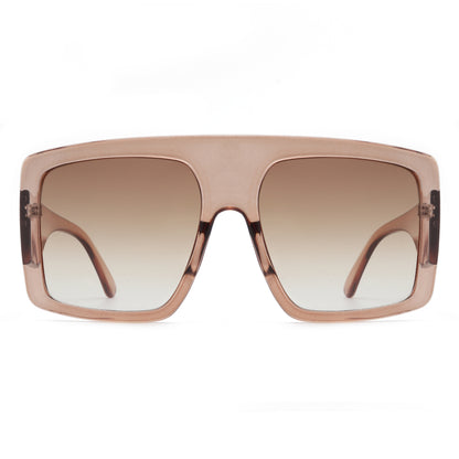 Privado Otus oversized square sunglasses in brown with gradient lenses, front view