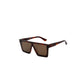 Privado Seductus sunglasses in tortoise viewed from above, temples crossed