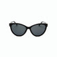 Privado Bubo black cat-eye sunglasses,acetate and metal frame,grey nylon polarized lens,UV400 protected with anti-reflective coating