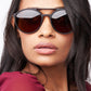 Noctua - Round Polarized Sunglasses - Matte Brown & Black