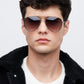 Palau - Metal Aviator Sunglasses - Silver & Gold