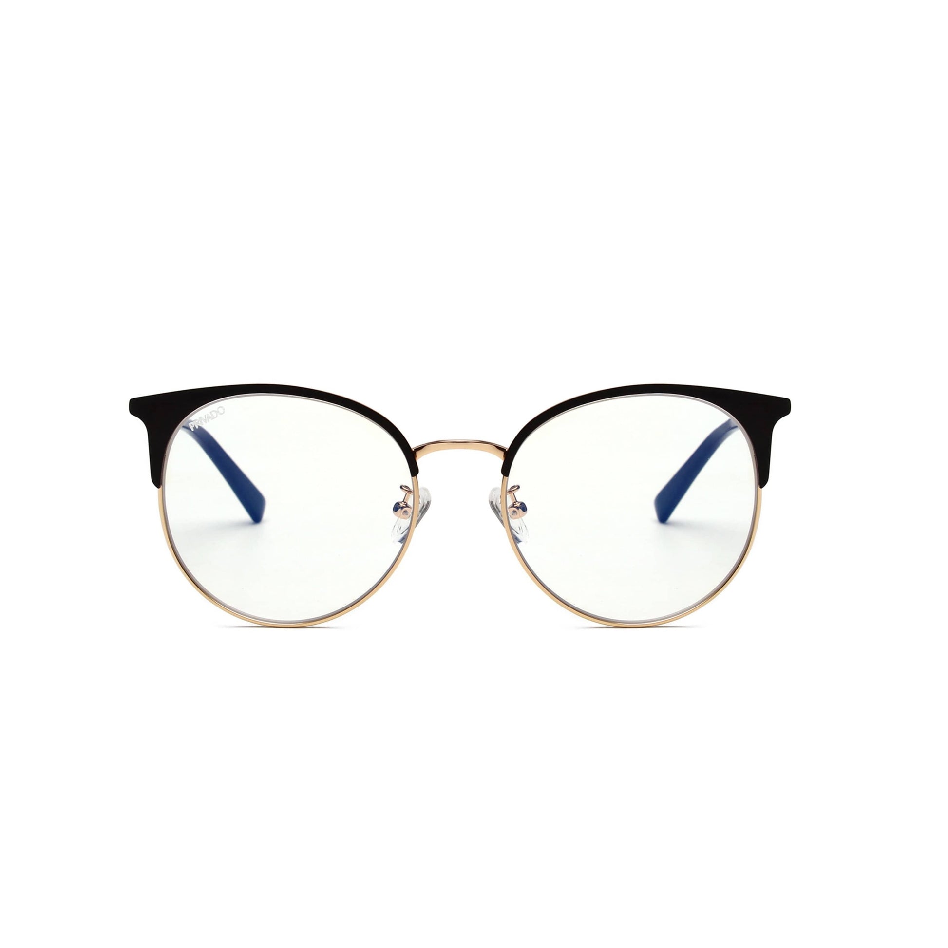 Privado Verraux black & gold sunglasses,metal frame,blue light nylon polarized lens,UV400 protected with anti-reflective coating